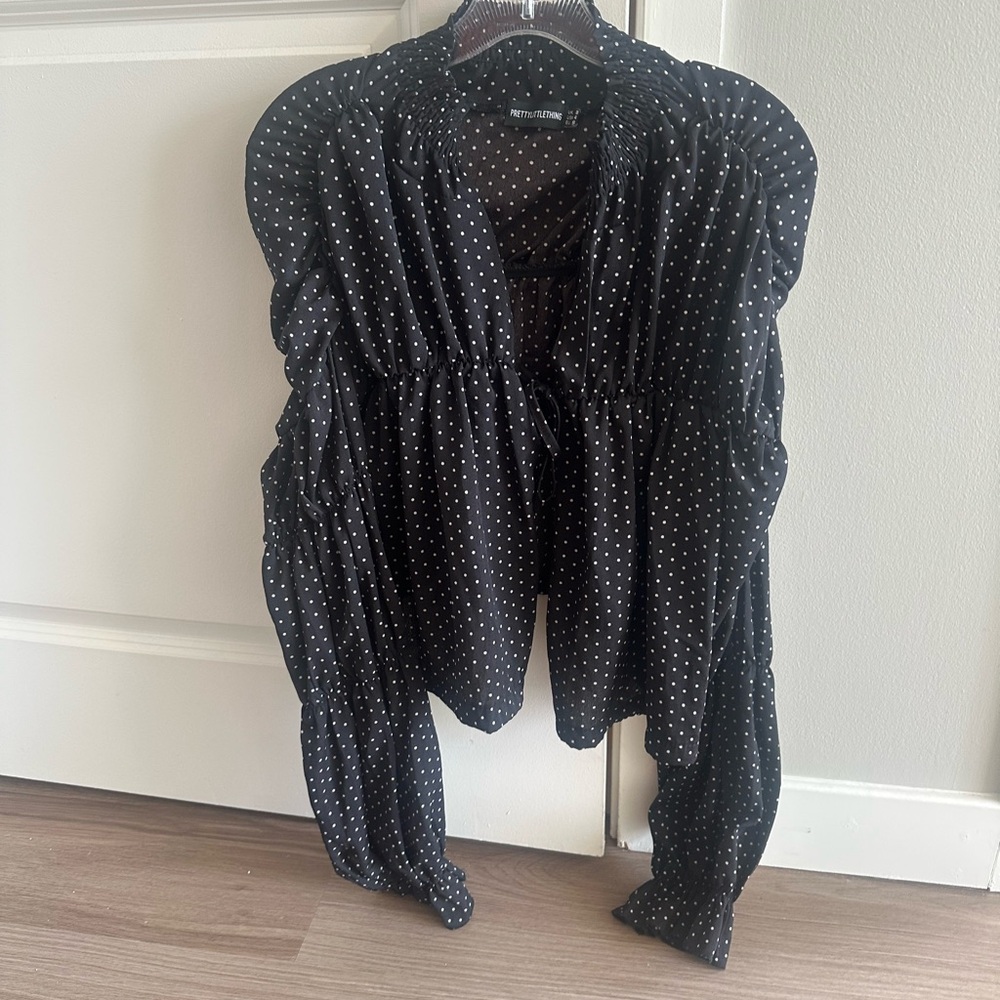 Pretty little thing Black Polka Dot Women's Top